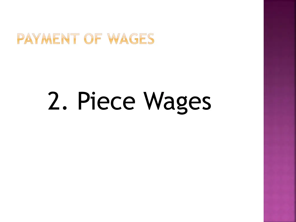 payment of wages 7