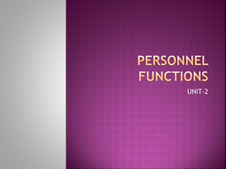 personnel functions