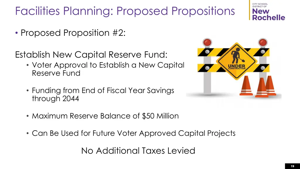 facilities planning proposed propositions 1