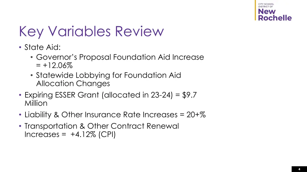 key variables review
