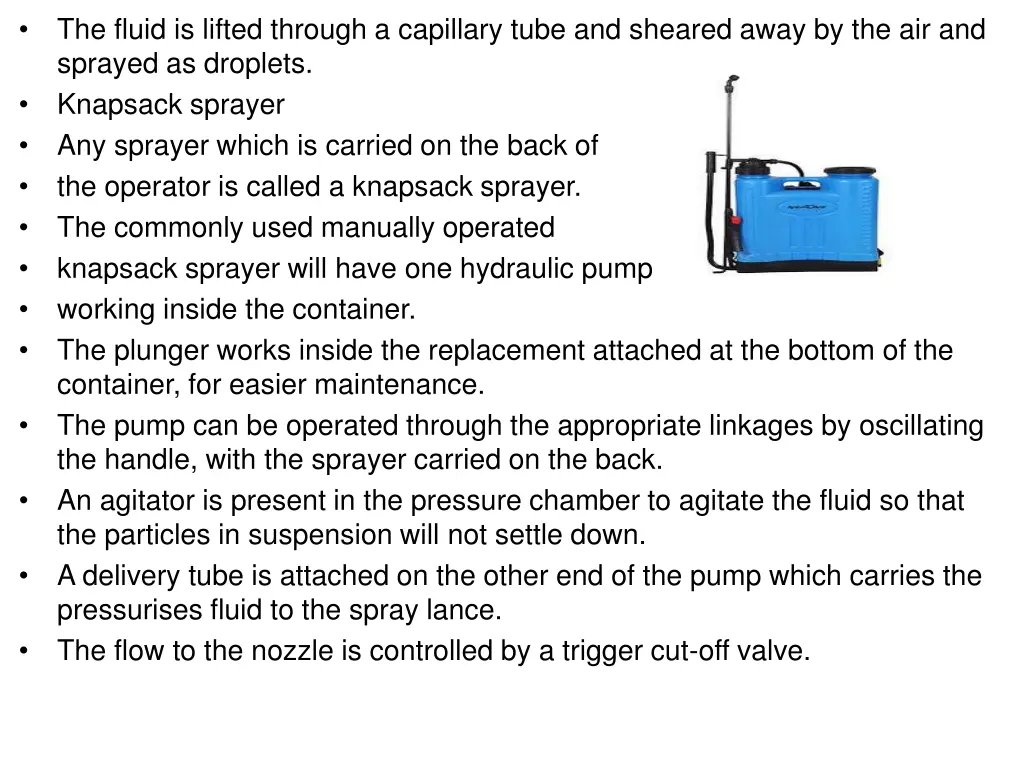 the fluid is lifted through a capillary tube