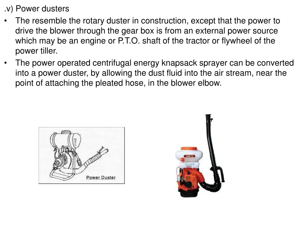 v power dusters the resemble the rotary duster