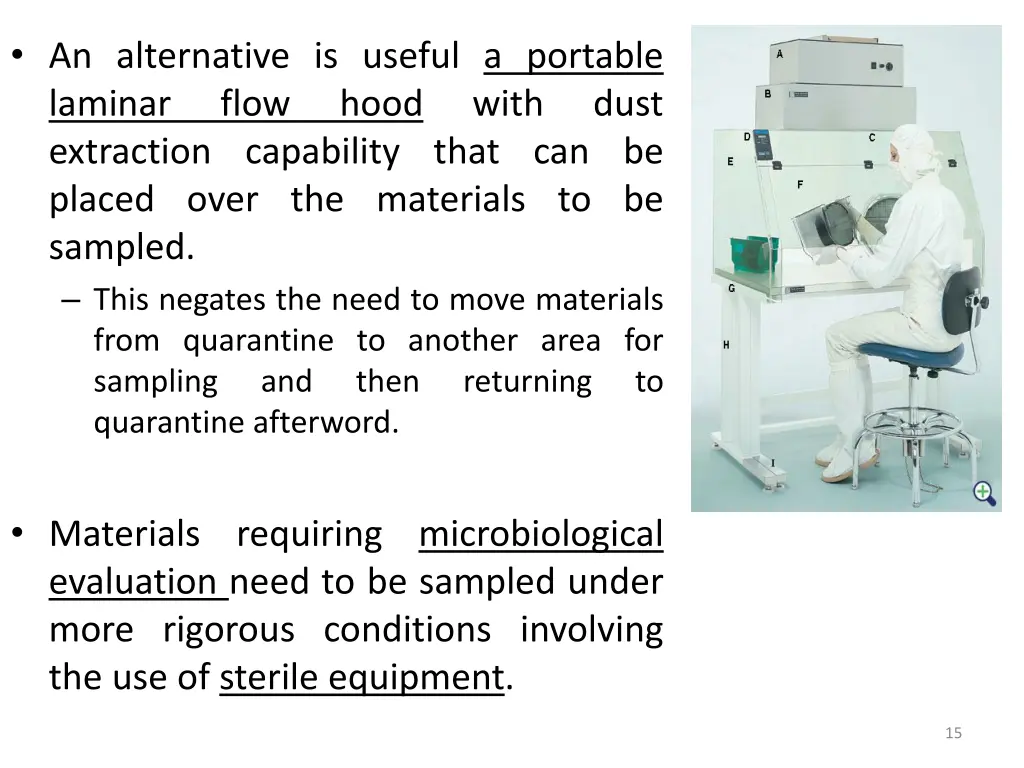 an alternative is useful a portable laminar flow