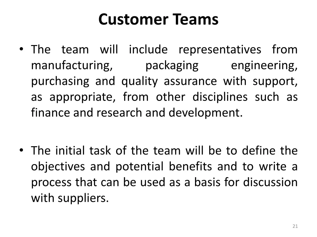 customer teams