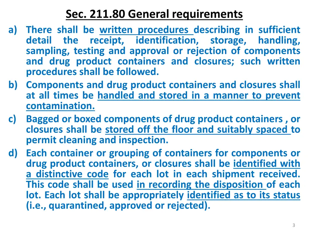 sec 211 80 general requirements a there shall