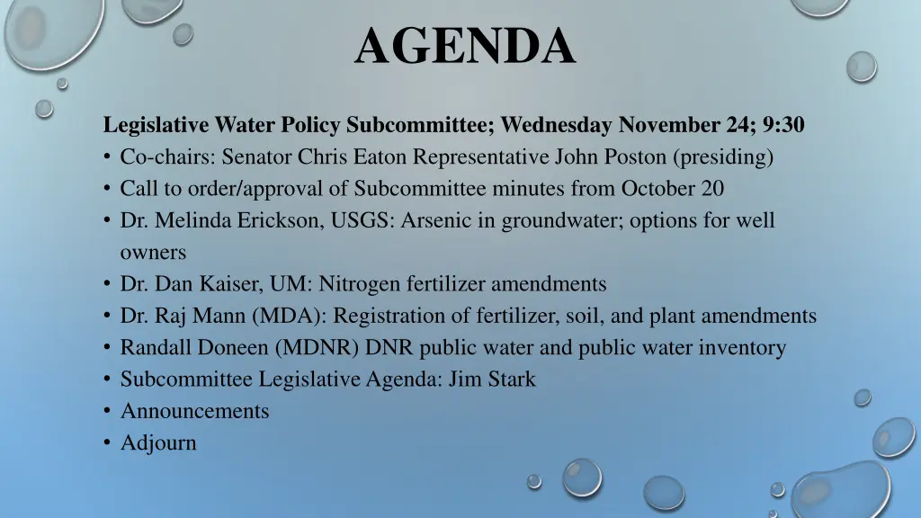 agenda