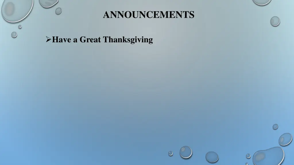announcements