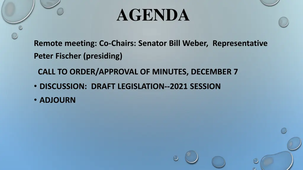 agenda