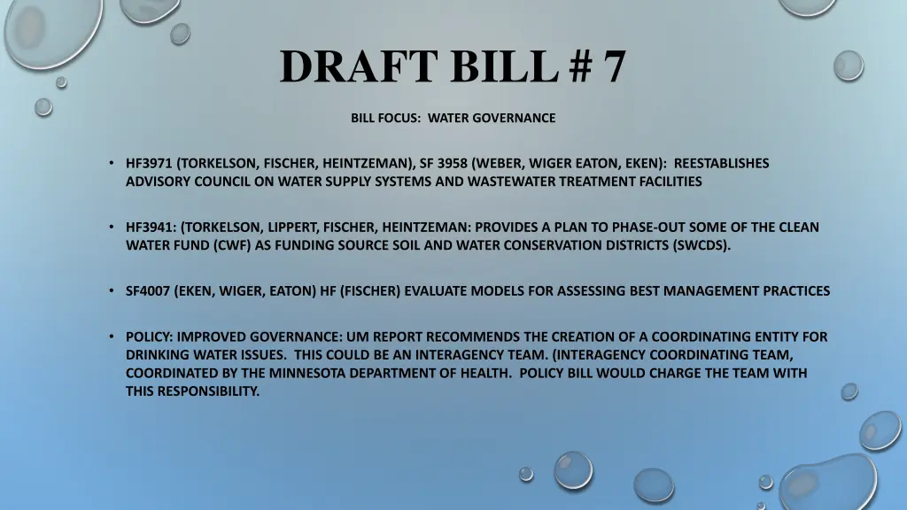 draft bill 7