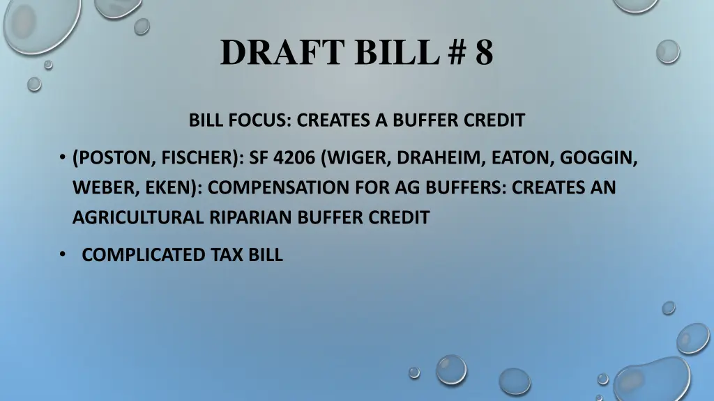 draft bill 8