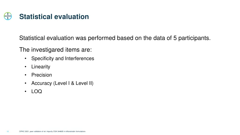 statistical evaluation