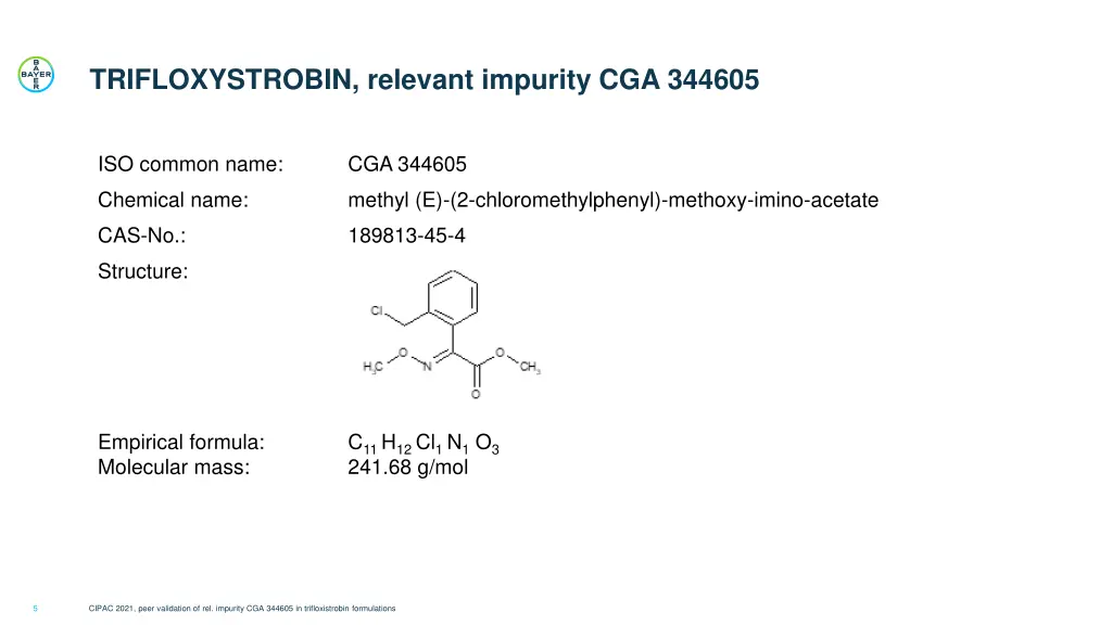 trifloxystrobin relevant impurity cga 344605