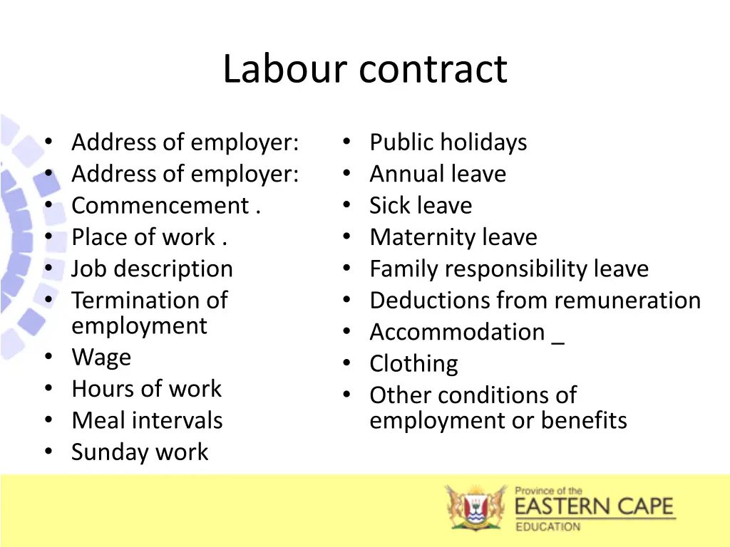 labour contract