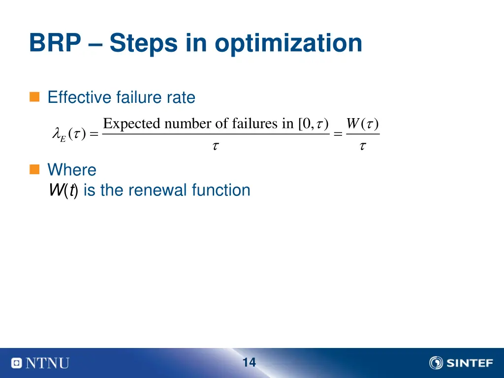 brp steps in optimization