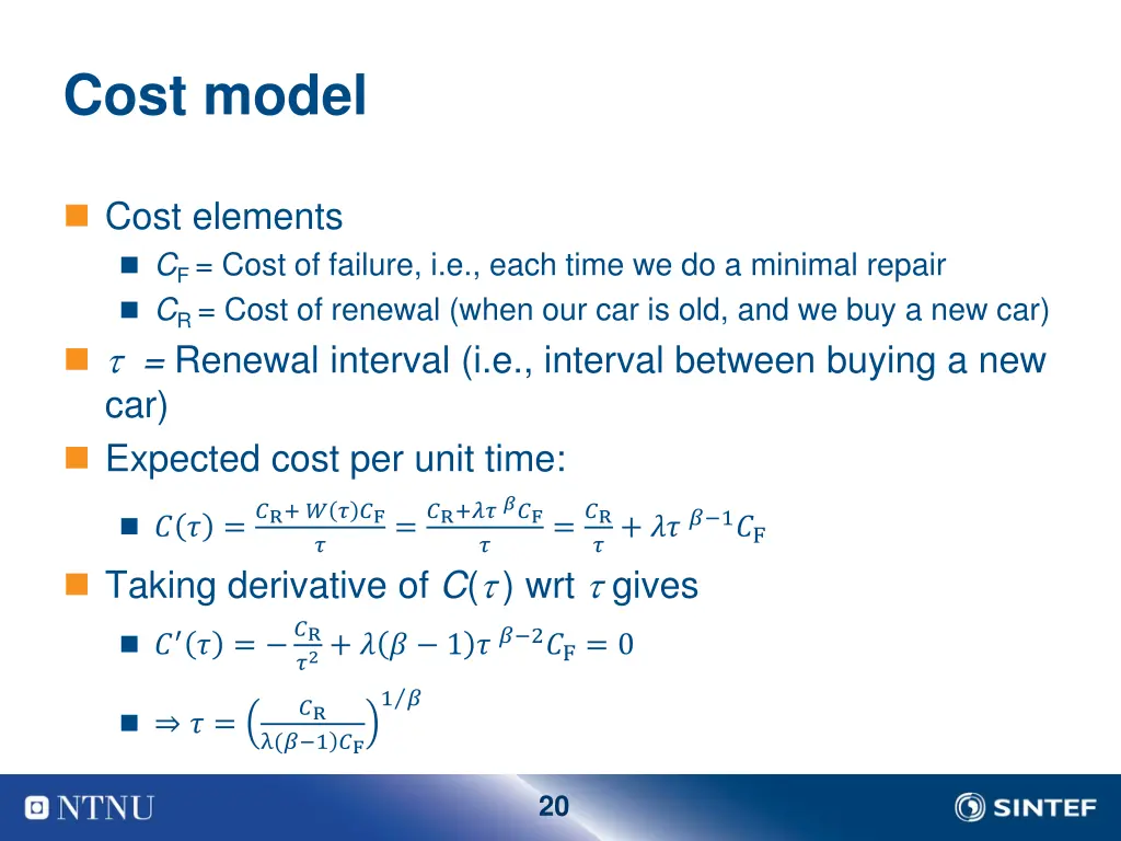 cost model