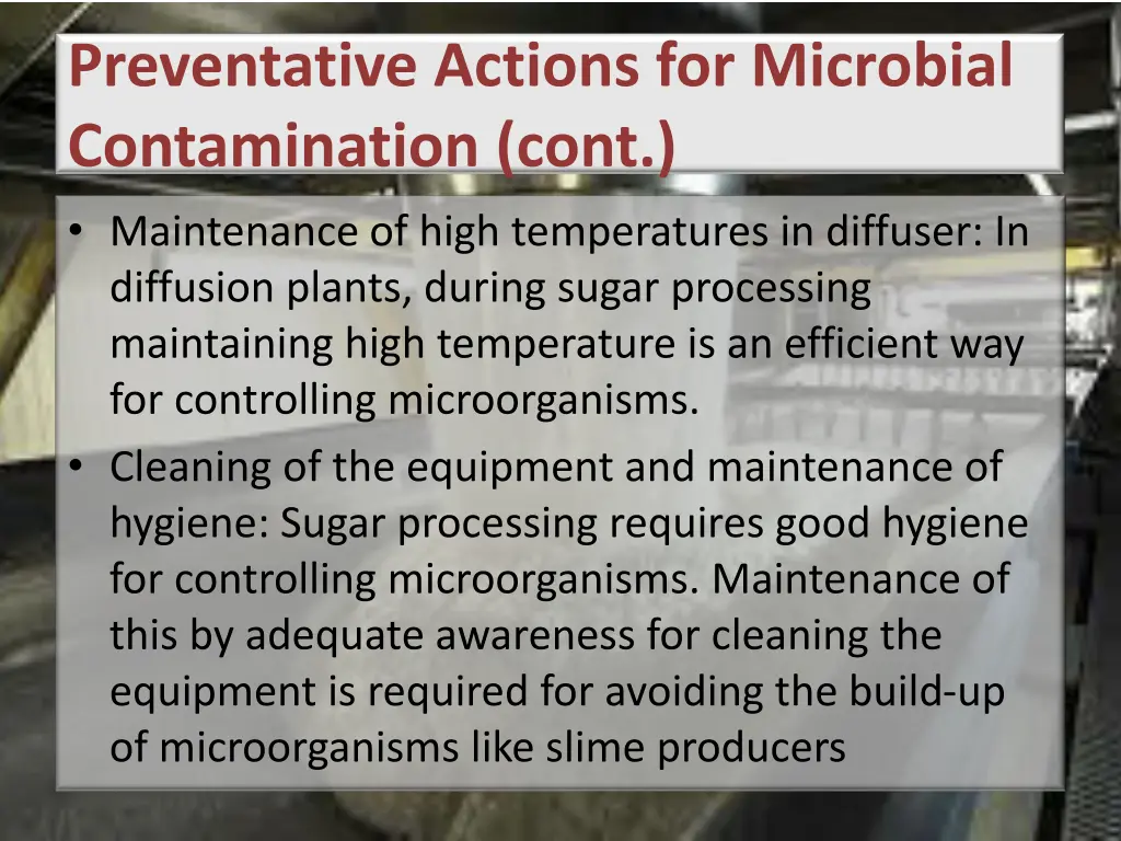 preventative actions for microbial contamination 1