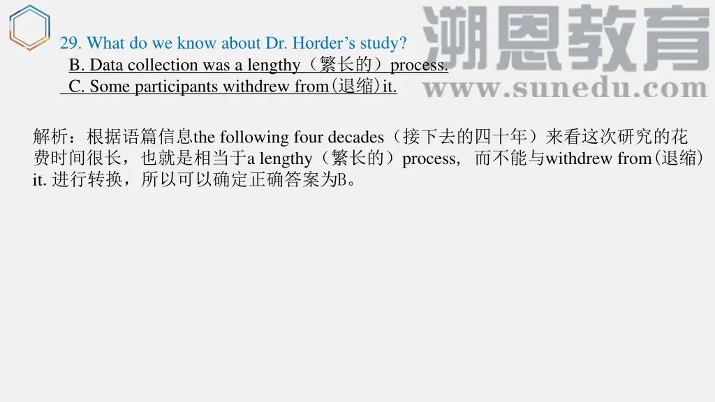 29 what do we know about dr horder s study b data