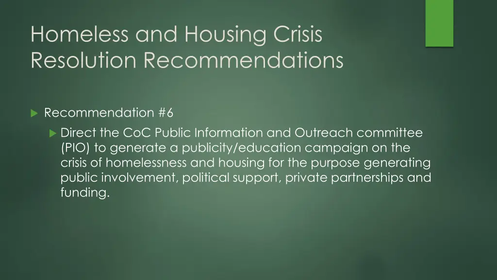 homeless and housing crisis resolution 2