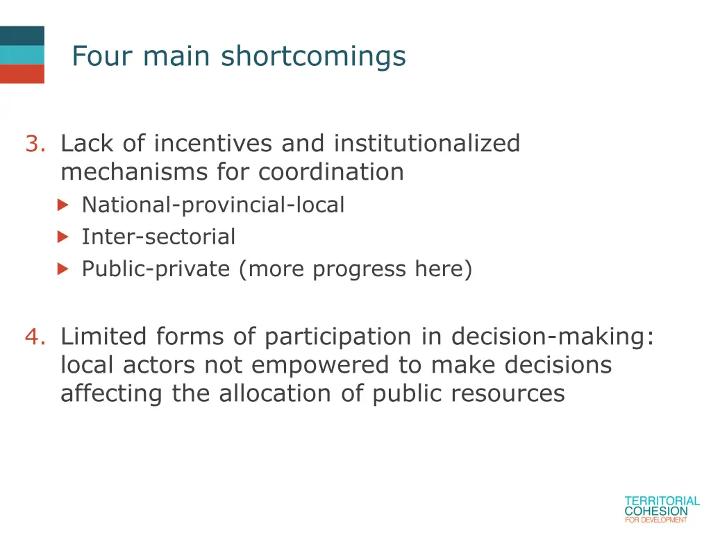 four main shortcomings 1