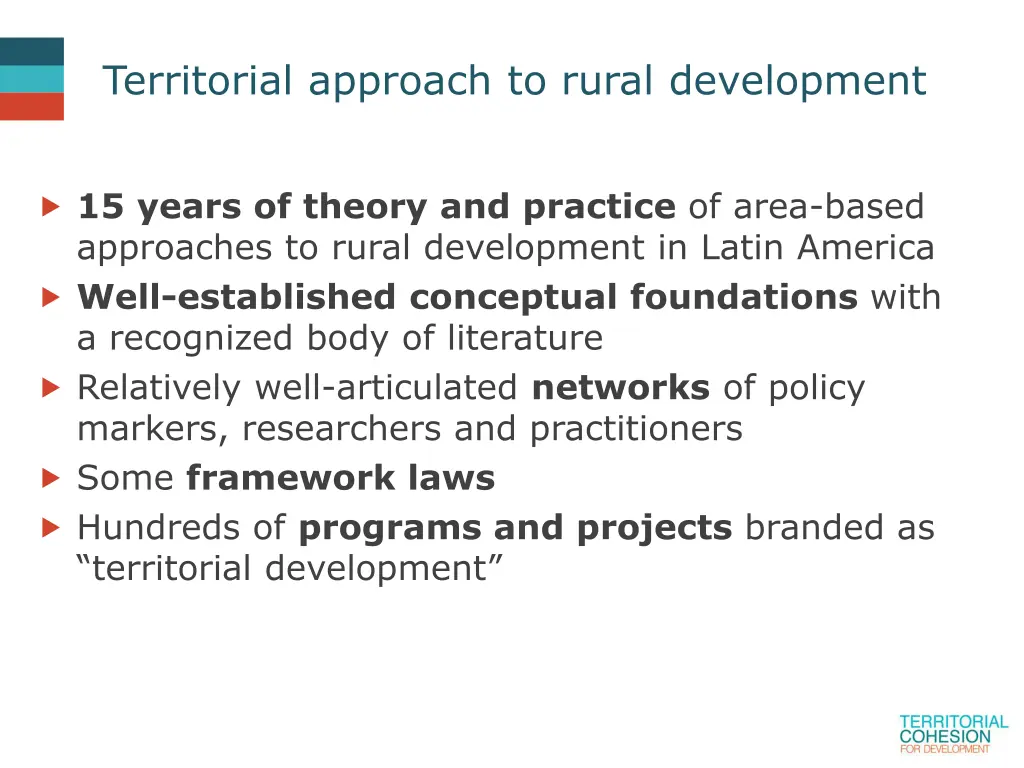 territorial approach to rural development
