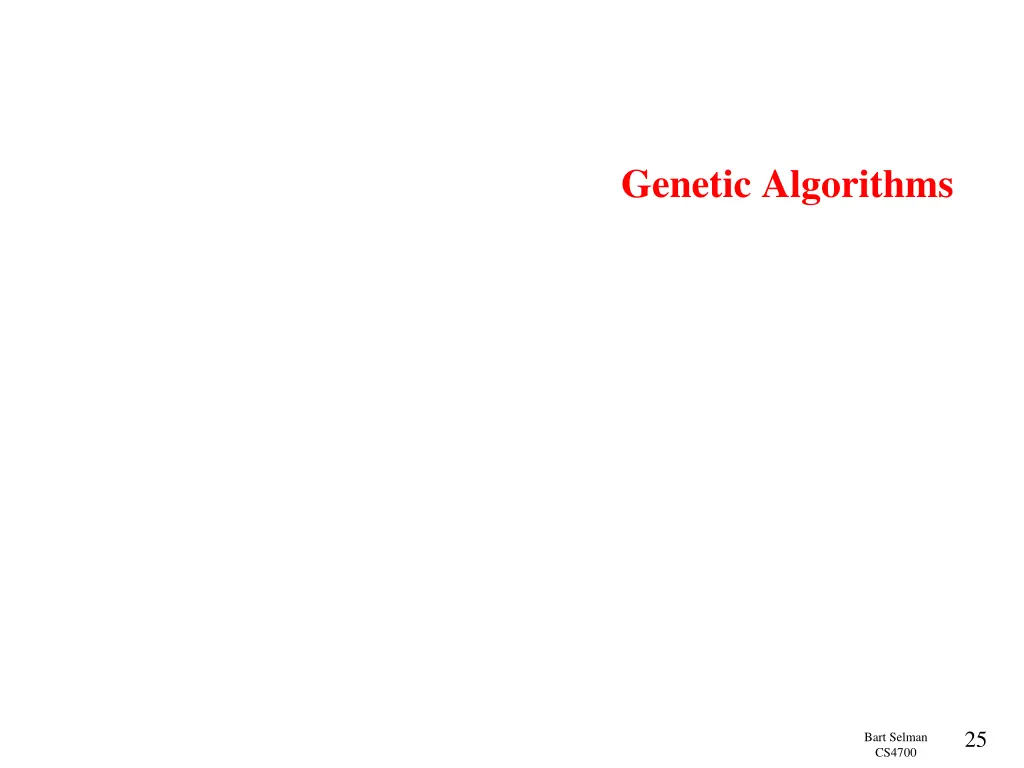 genetic algorithms
