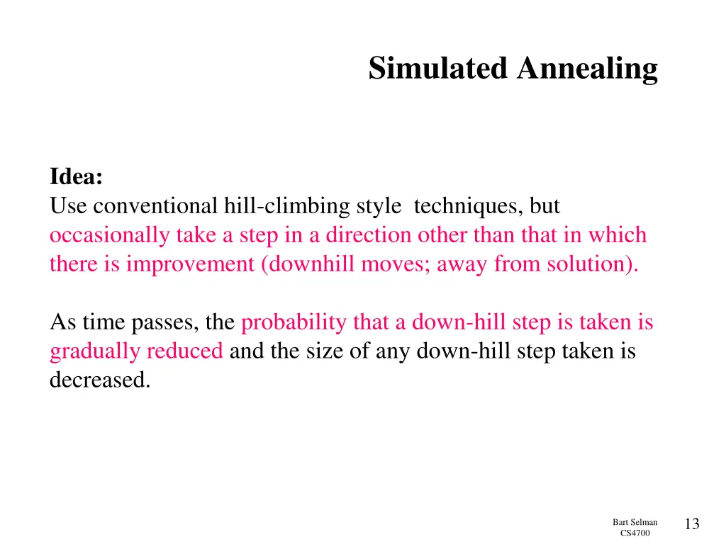 simulated annealing