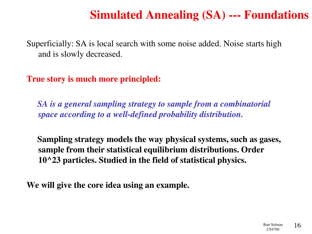 simulated annealing sa foundations