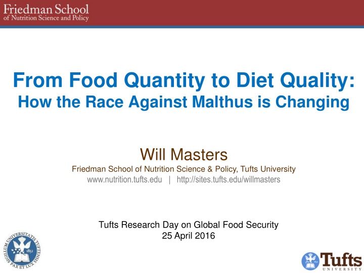 from food quantity to diet quality how the race
