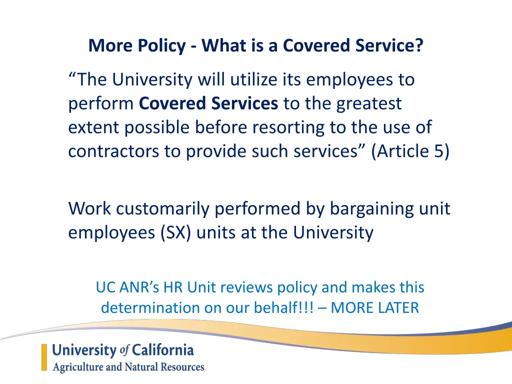 more policy what is a covered service