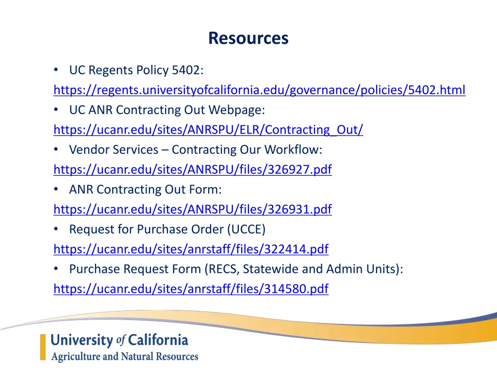 resources
