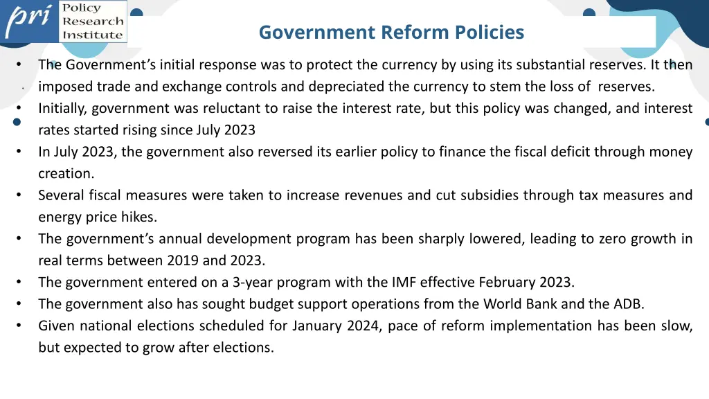 government reform policies