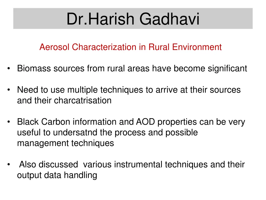 dr harish gadhavi