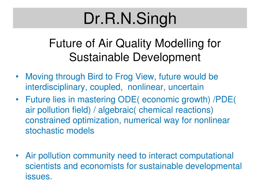 dr r n singh