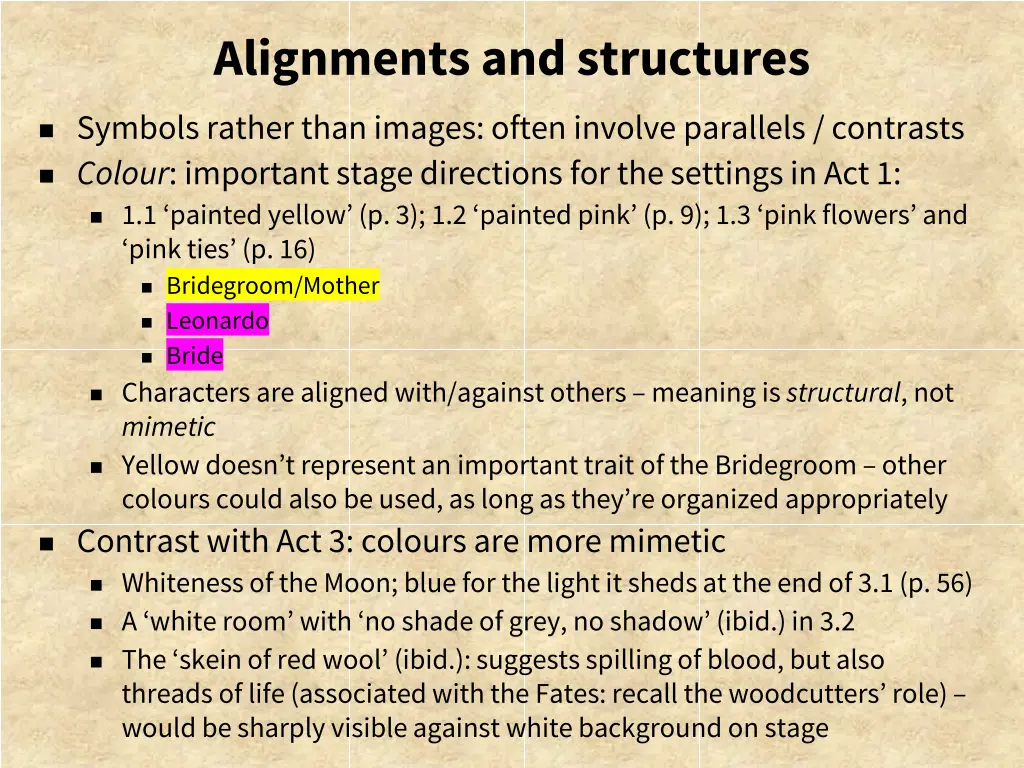 alignments and structures