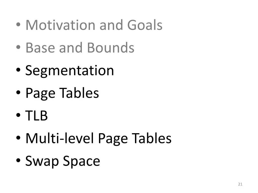 motivation and goals base and bounds segmentation 2