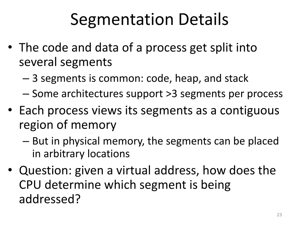 segmentation details