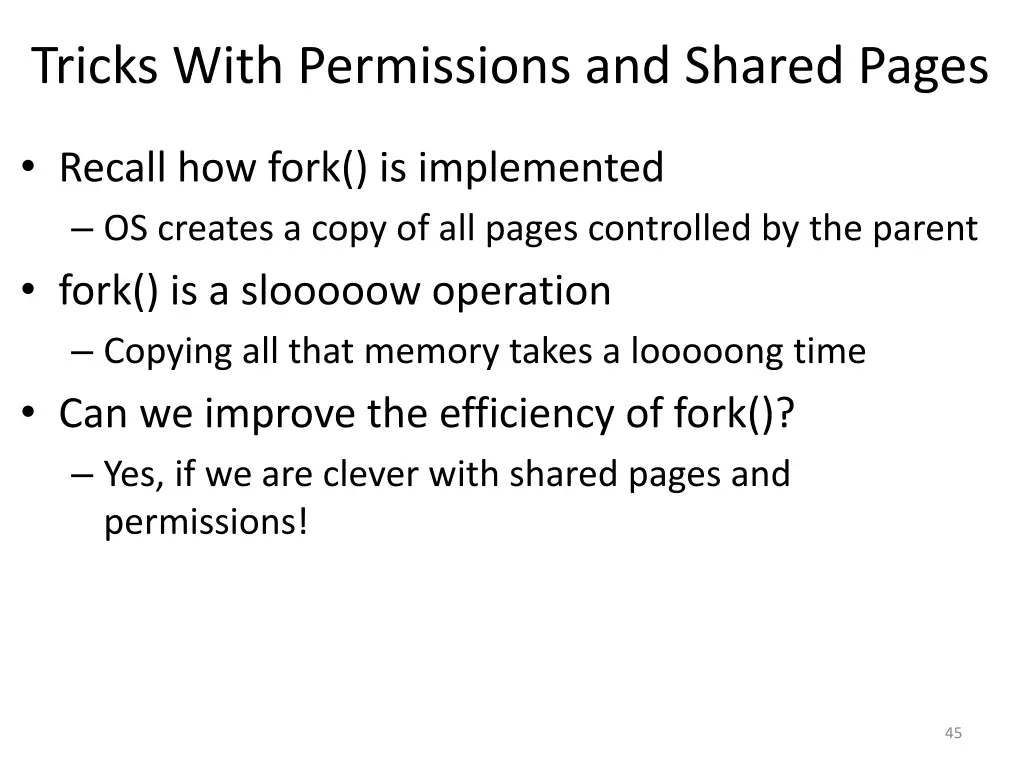 tricks with permissions and shared pages