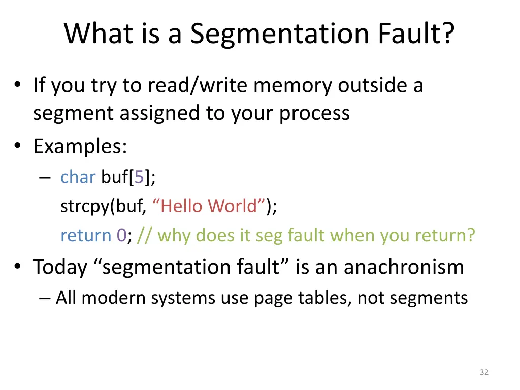 what is a segmentation fault