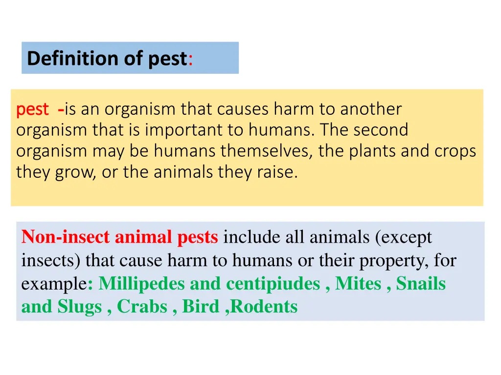 definition of pest