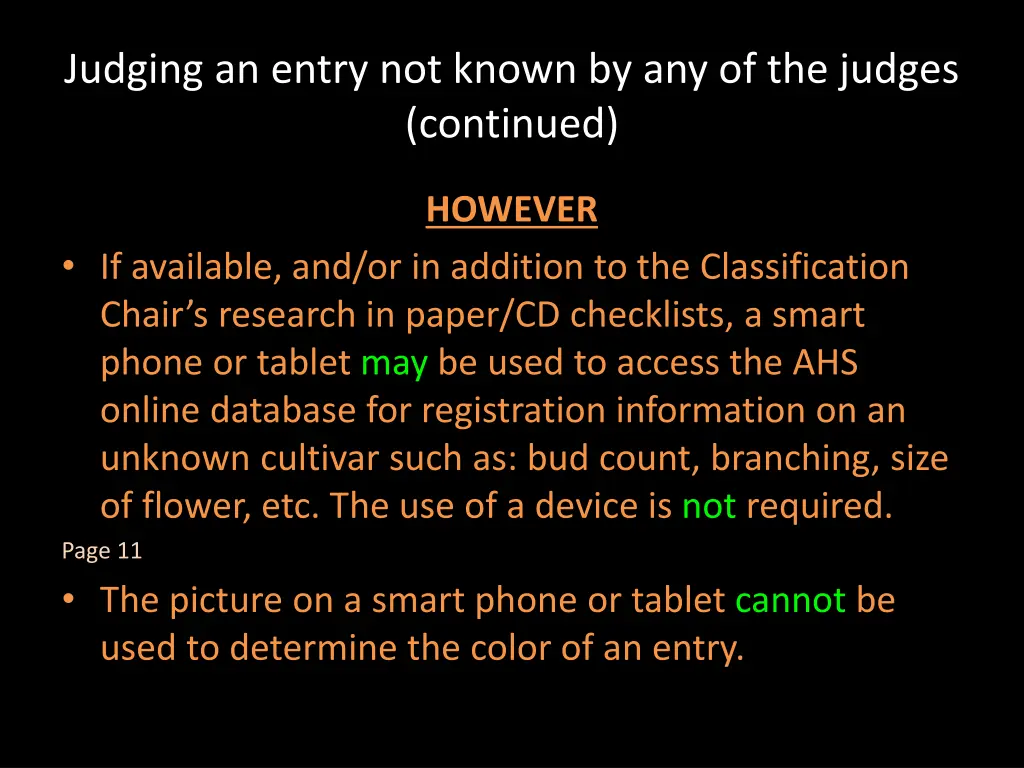 judging an entry not known by any of the judges 1