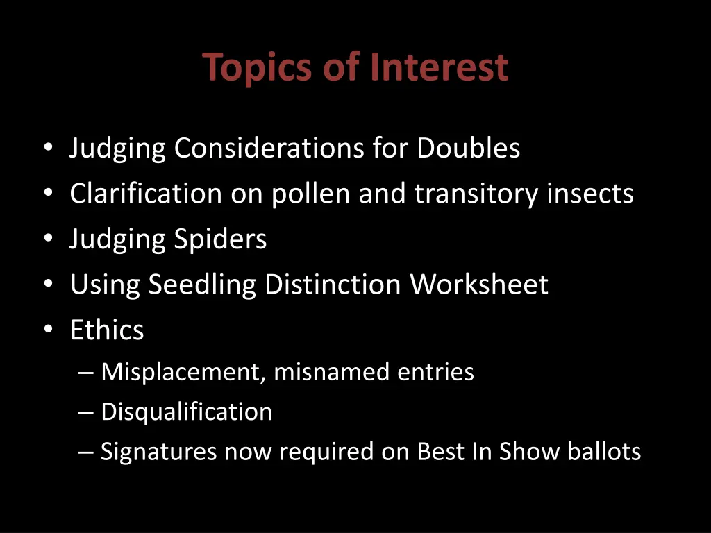 topics of interest 1