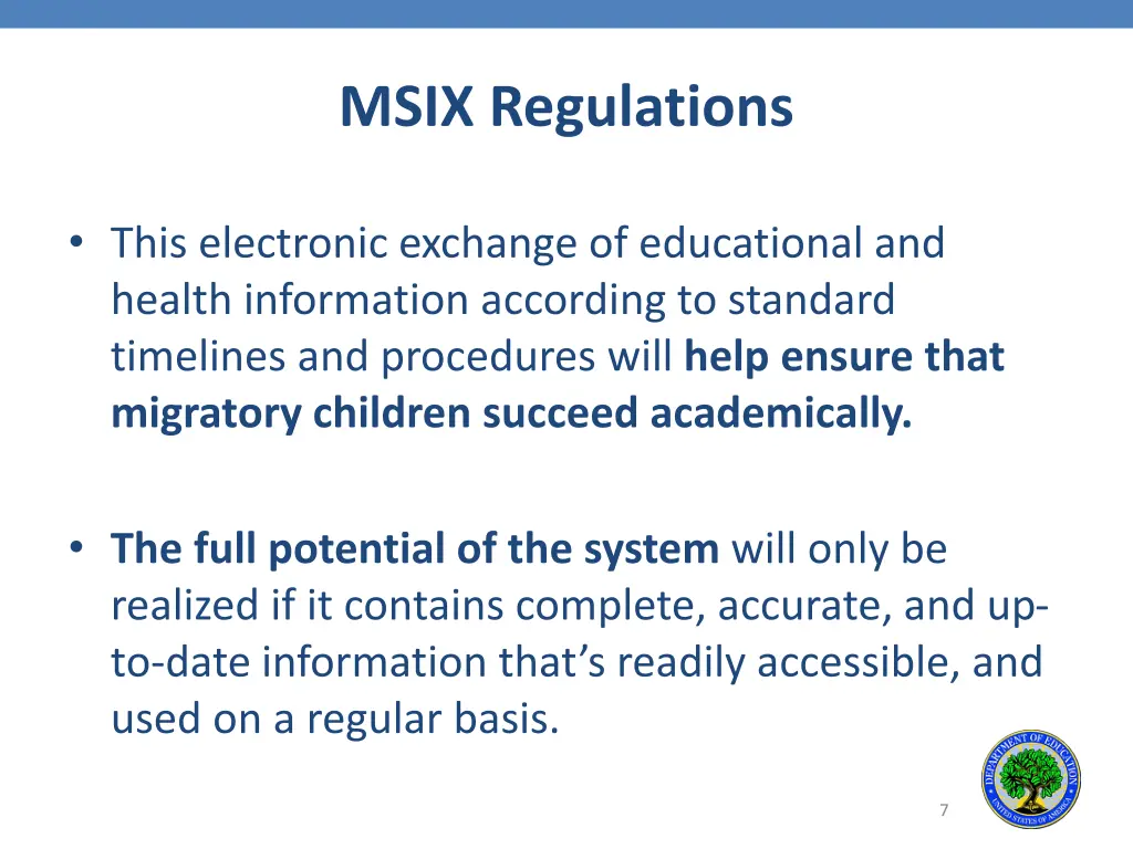 msix regulations