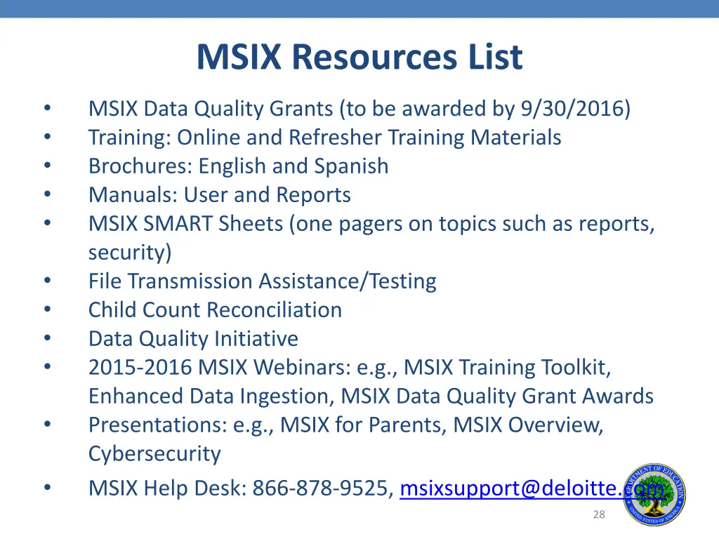 msix resources list