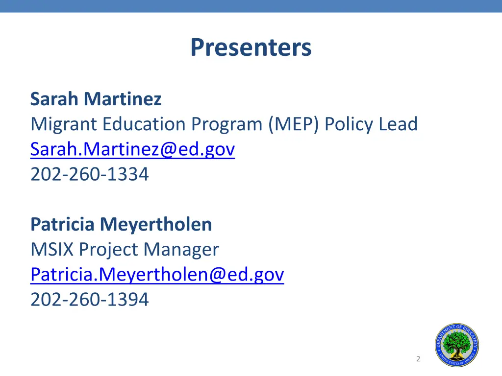 presenters