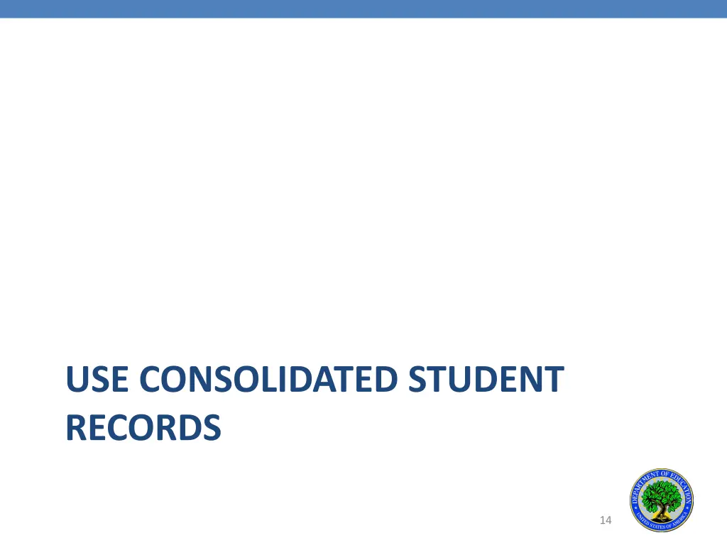 use consolidated student records