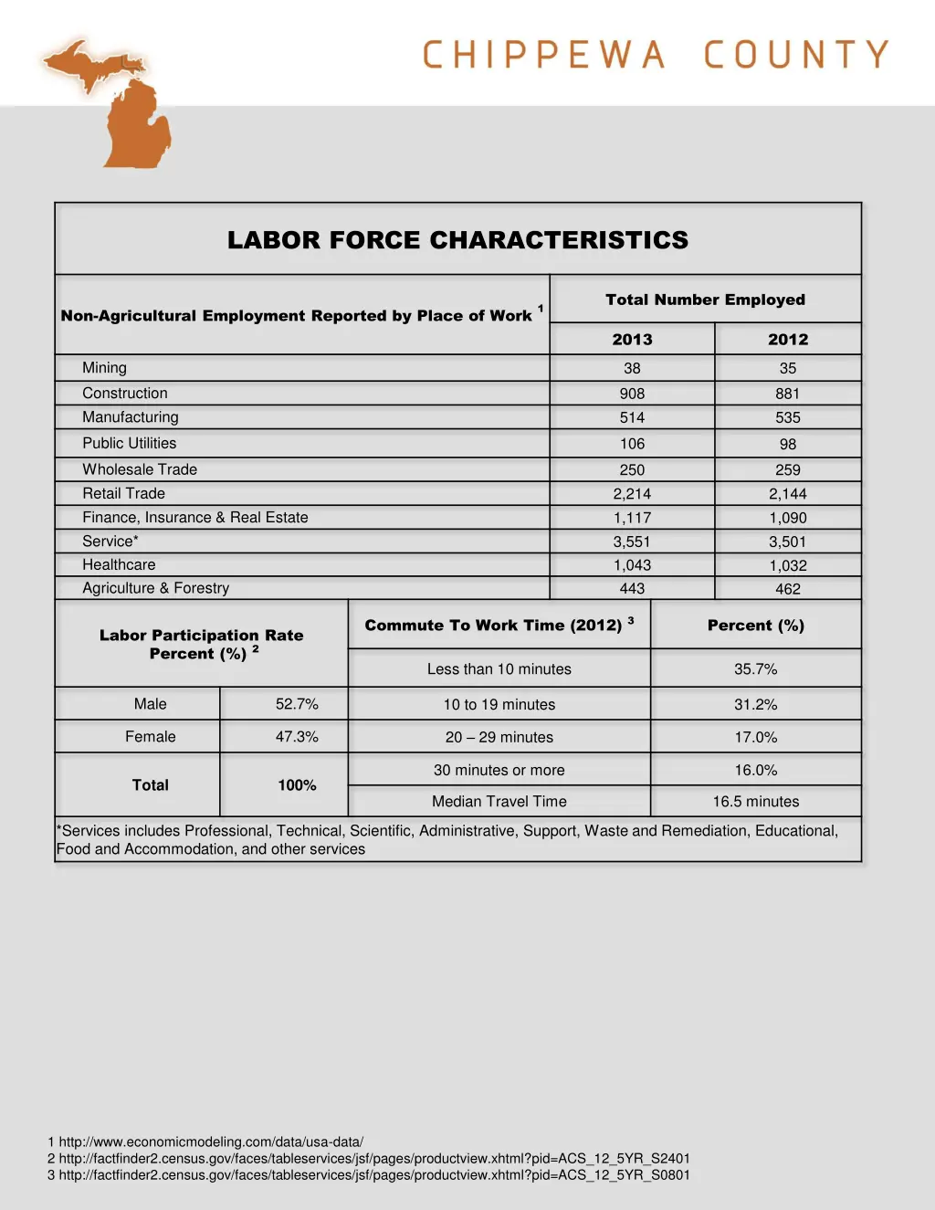 labor force characteristics