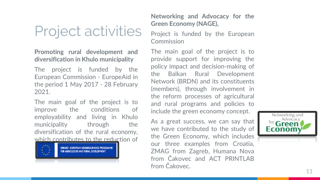 networking and advocacy for the green economy