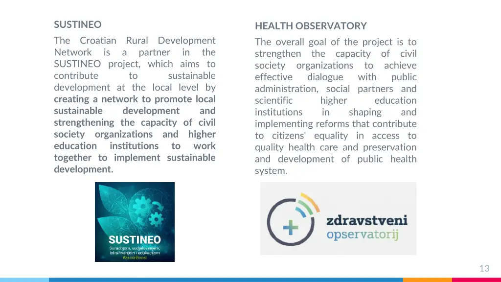 sustineo the network sustineo project which aims