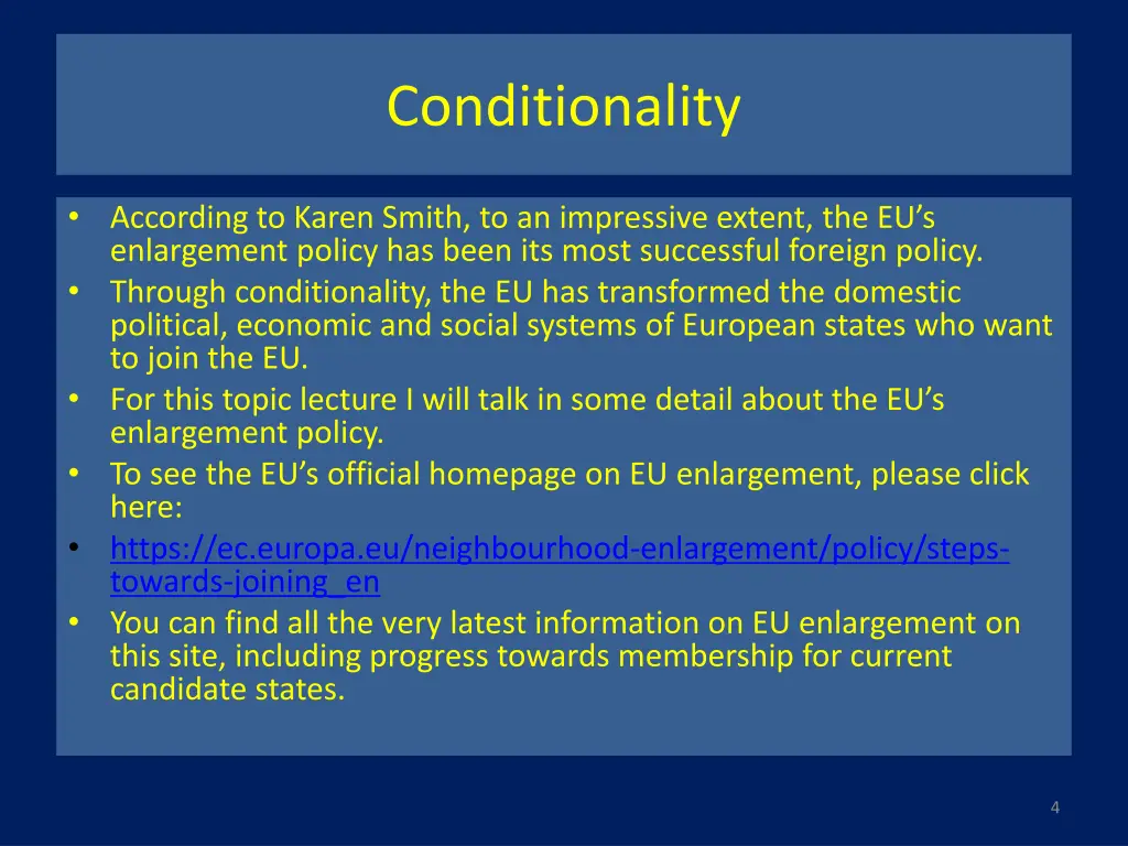 conditionality