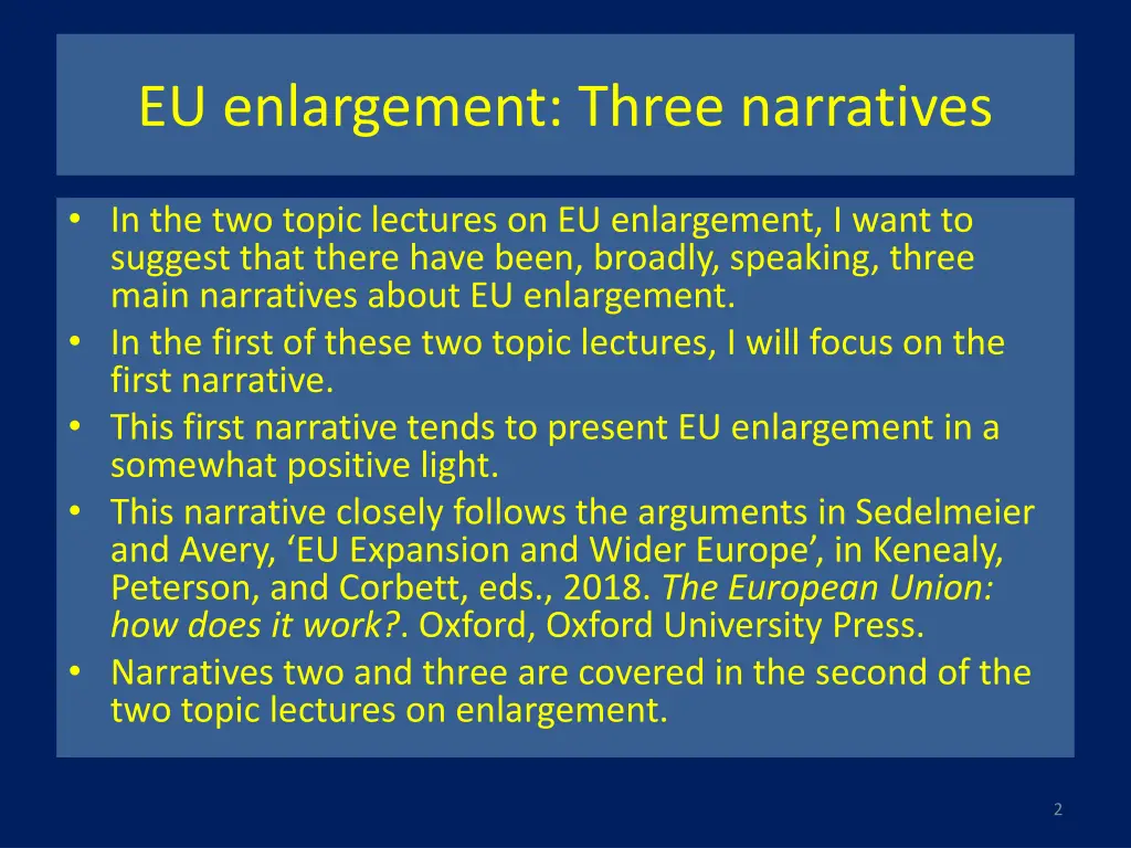 eu enlargement three narratives